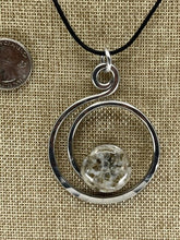 Load image into Gallery viewer, Open Curly Q in Oyster Bay, Vivid Violet, Sky Blue and Fields of Green