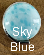 Load image into Gallery viewer, Open Curly Q in Oyster Bay, Vivid Violet, Sky Blue and Fields of Green