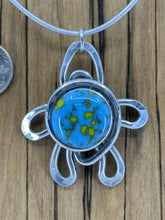 Load image into Gallery viewer, Turtle - Fun - colors in Earth, Fields of Green, Deep Blue Sea