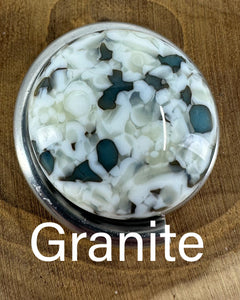 Teardrop in Granite, Dalmation and Seaglass