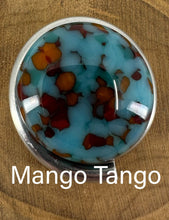 Load image into Gallery viewer, Double Squiggle - Colors in Seafoam and Mango Tango
