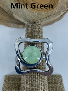 Open Square Curl Ring