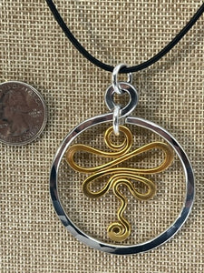 Mixed Metal Circle Dragonfly