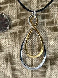 Mixed Metal Teardrop Double