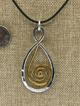 Load image into Gallery viewer, Mixed Metal Teardrop Spiral

